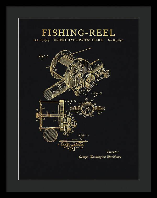 Fishing Reel Gold Patent Us847890a