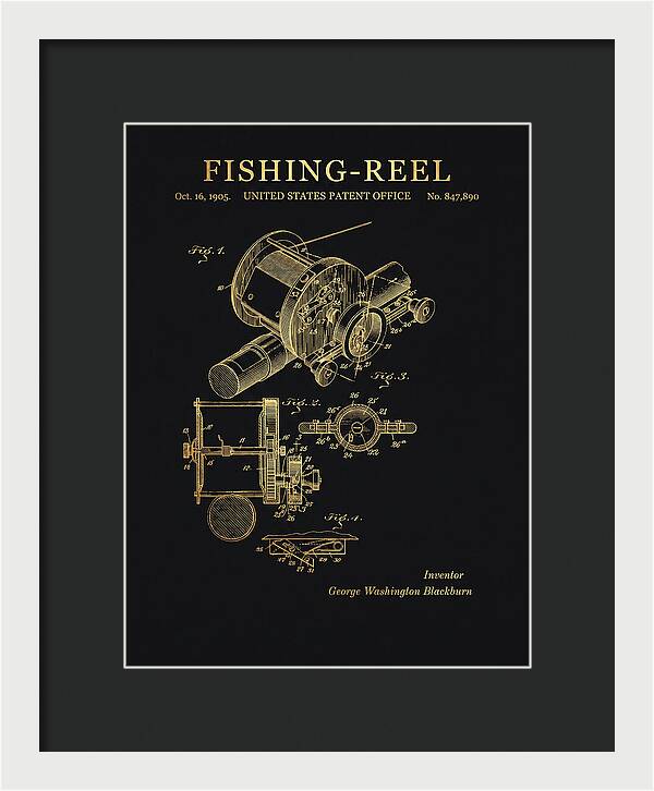 Fishing Reel Gold Patent Us847890a