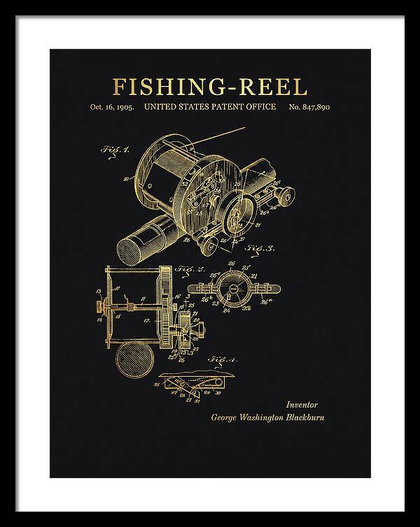 Fishing Reel Gold Patent Us847890a