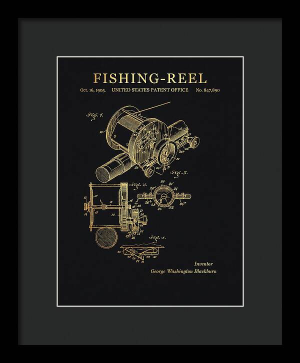 Fishing Reel Gold Patent Us847890a