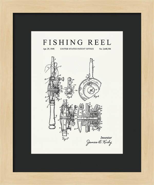 Fishing Reel Minimalist Patent Us2648506a