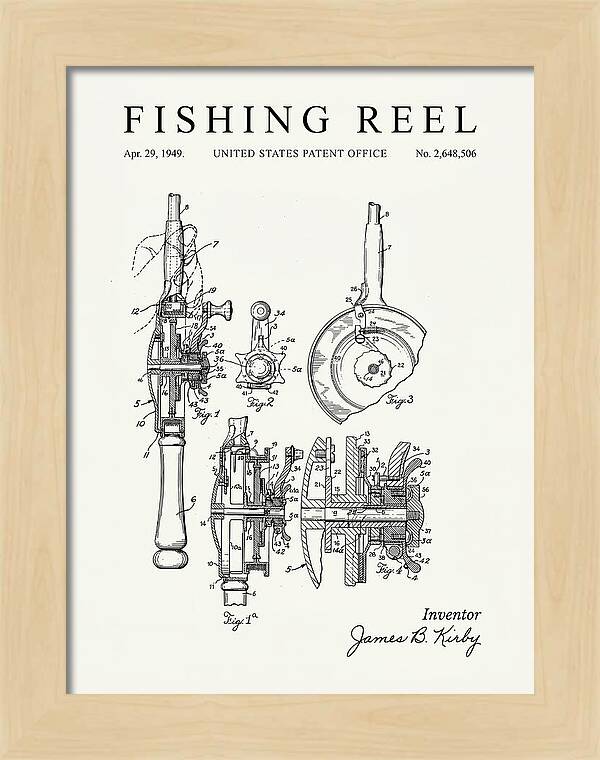 Fishing Reel Minimalist Patent Us2648506a