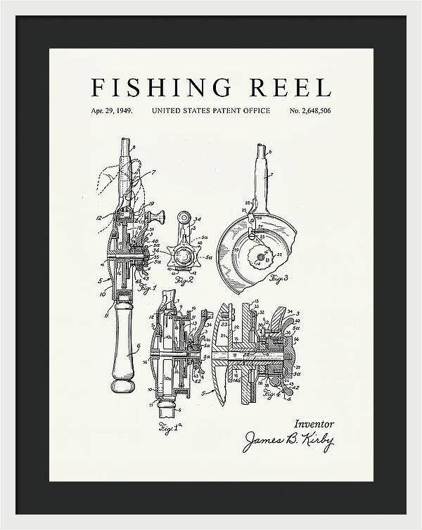 Fishing Reel Minimalist Patent Us2648506a