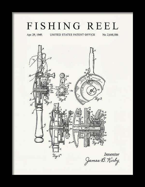 Fishing Reel Minimalist Patent Us2648506a