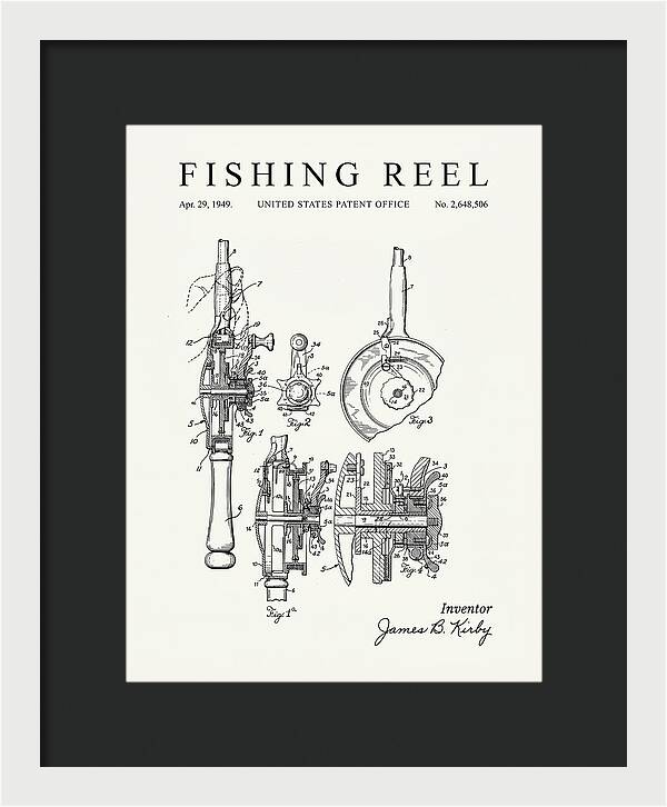 Fishing Reel Minimalist Patent Us2648506a