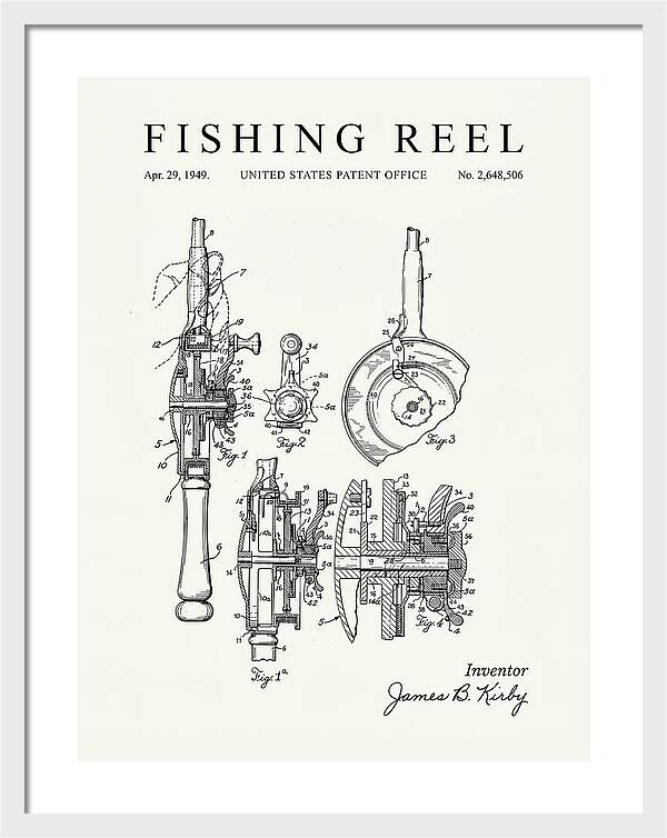 Fishing Reel Minimalist Patent Us2648506a