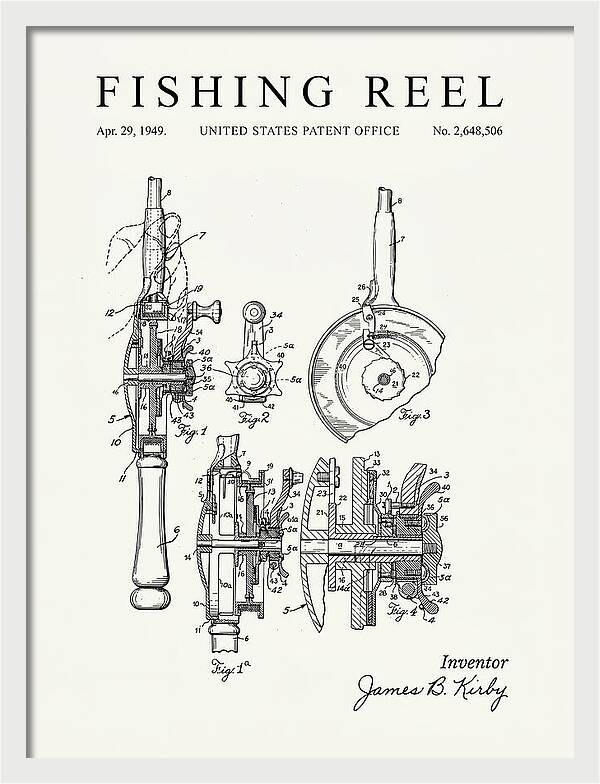 Fishing Reel Minimalist Patent Us2648506a