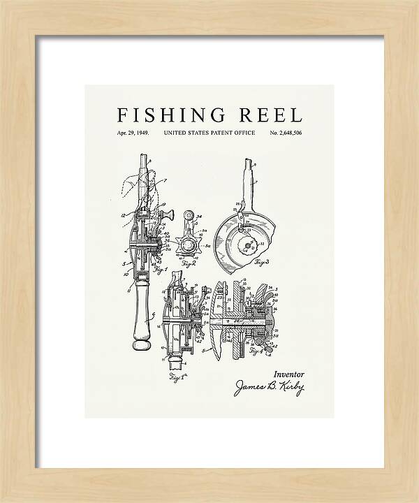 Fishing Reel Minimalist Patent Us2648506a