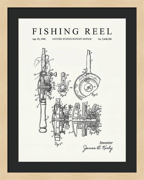 Fishing Reel Minimalist Patent Us2648506a