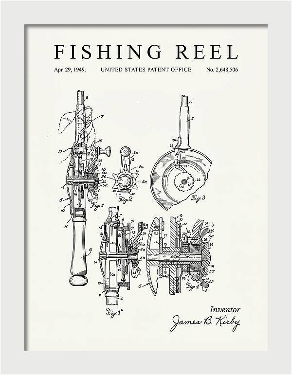 Fishing Reel Minimalist Patent Us2648506a