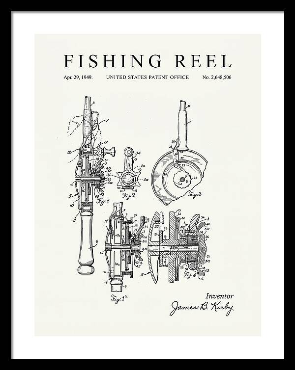 Fishing Reel Minimalist Patent Us2648506a