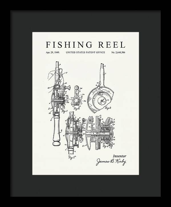 Fishing Reel Minimalist Patent Us2648506a