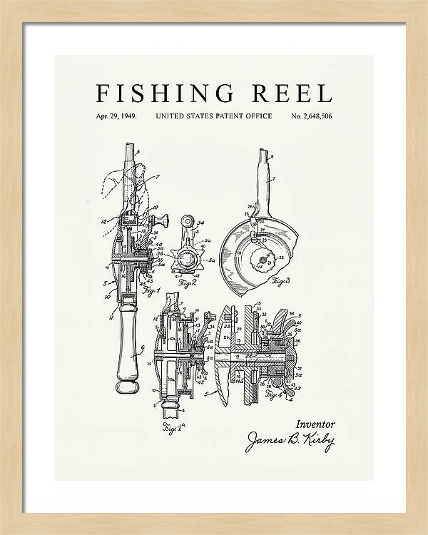 Fishing Reel Minimalist Patent Us2648506a