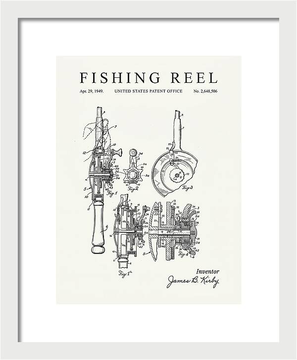 Fishing Reel Minimalist Patent Us2648506a