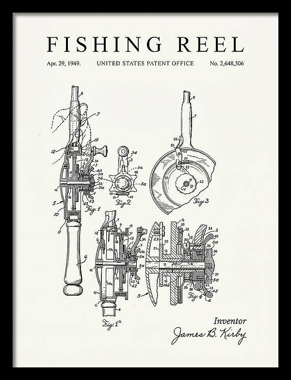 Fishing Reel Minimalist Patent Us2648506a