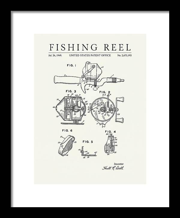 Fishing Reel Minimalist Patent Us2675193a