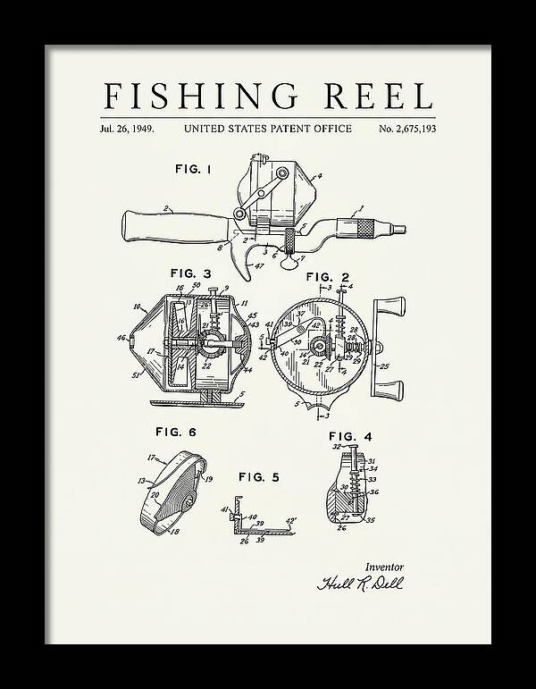 Fishing Reel Minimalist Patent Us2675193a