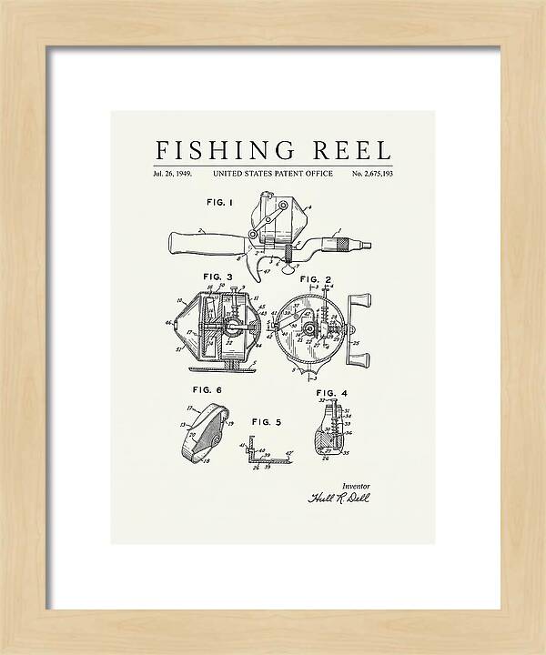 Fishing Reel Minimalist Patent Us2675193a