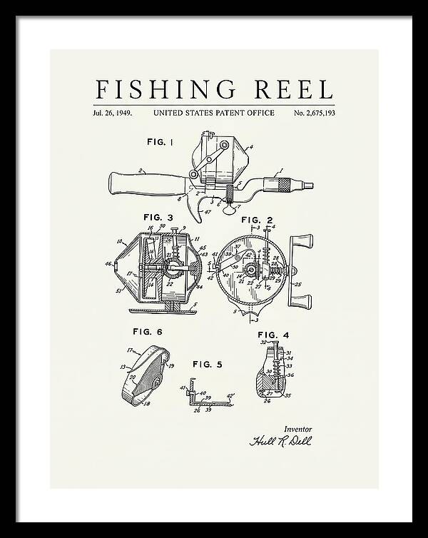 Fishing Reel Minimalist Patent Us2675193a