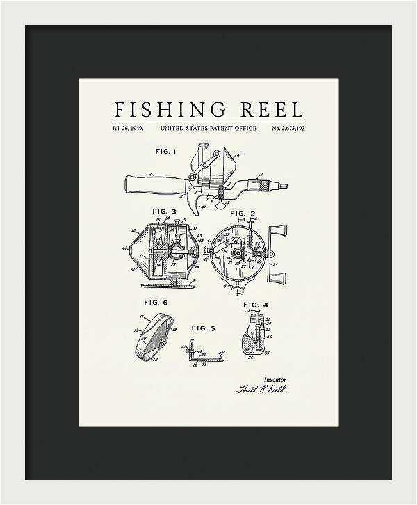Fishing Reel Minimalist Patent Us2675193a