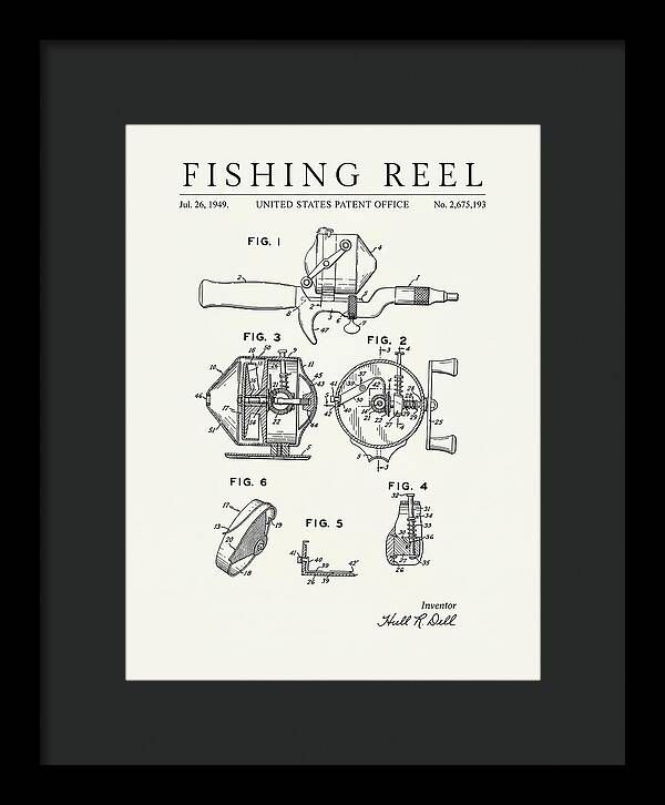Fishing Reel Minimalist Patent Us2675193a