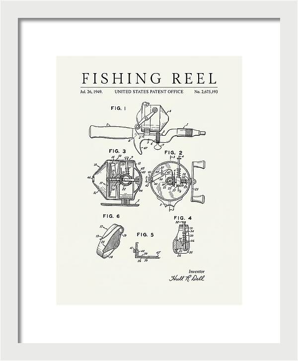Fishing Reel Minimalist Patent Us2675193a
