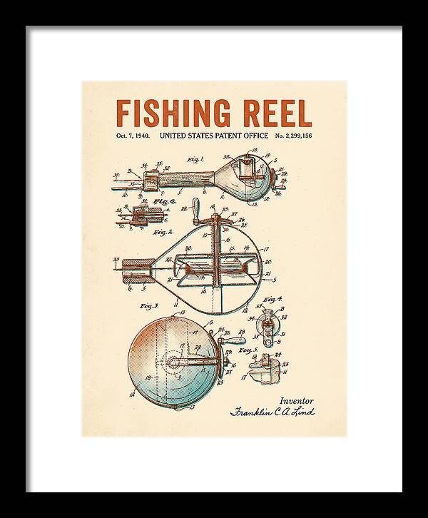 Fishing Reel Retro Patent Us2299156a