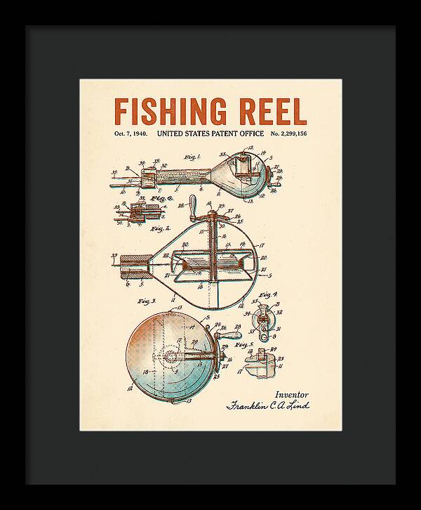 Fishing Reel Retro Patent Us2299156a