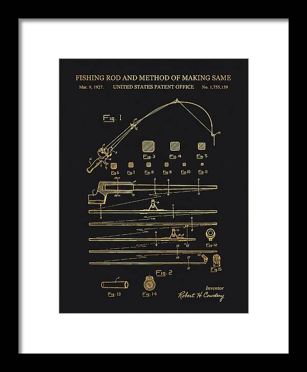 Fishing Rod Gold Patent Us1755159a