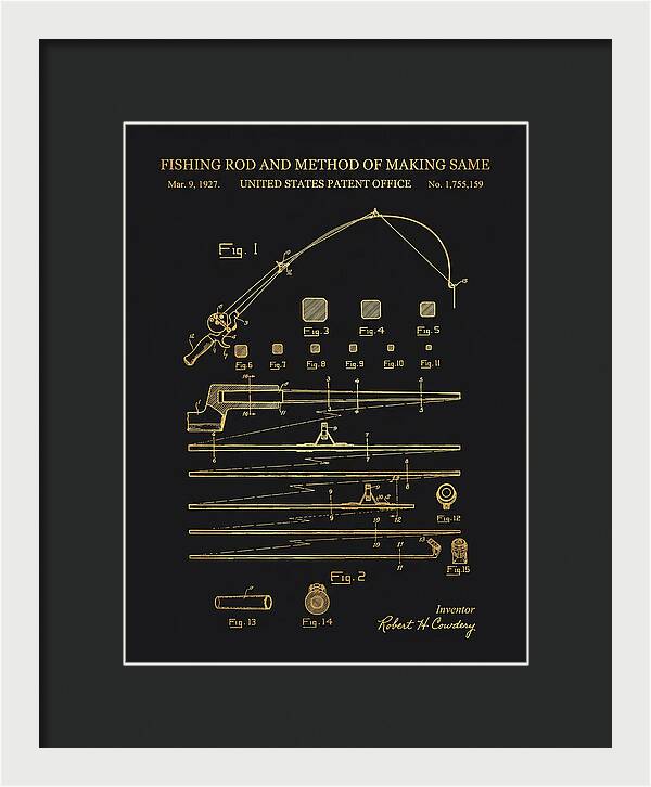 Fishing Rod Gold Patent Us1755159a
