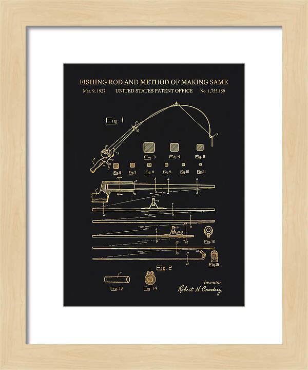 Fishing Rod Gold Patent Us1755159a