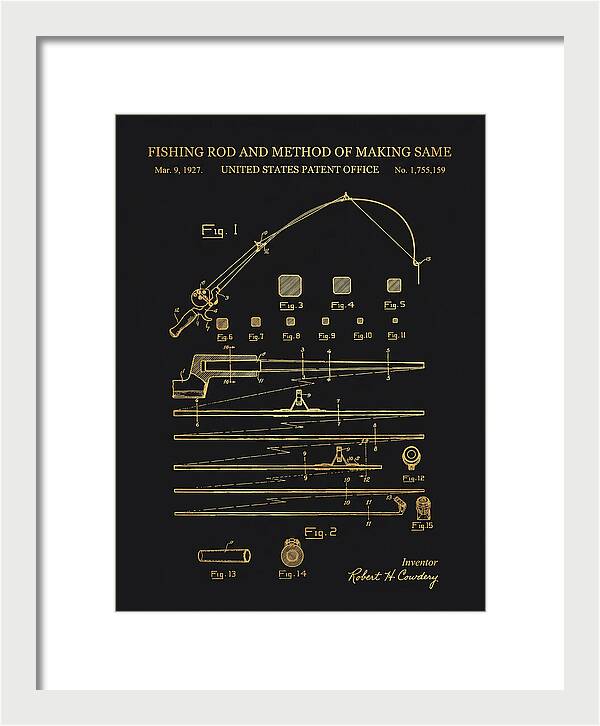 Fishing Rod Gold Patent Us1755159a