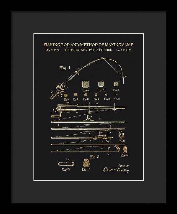 Fishing Rod Gold Patent Us1755159a