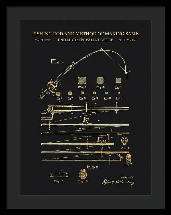 Fishing Rod Gold Patent Us1755159a