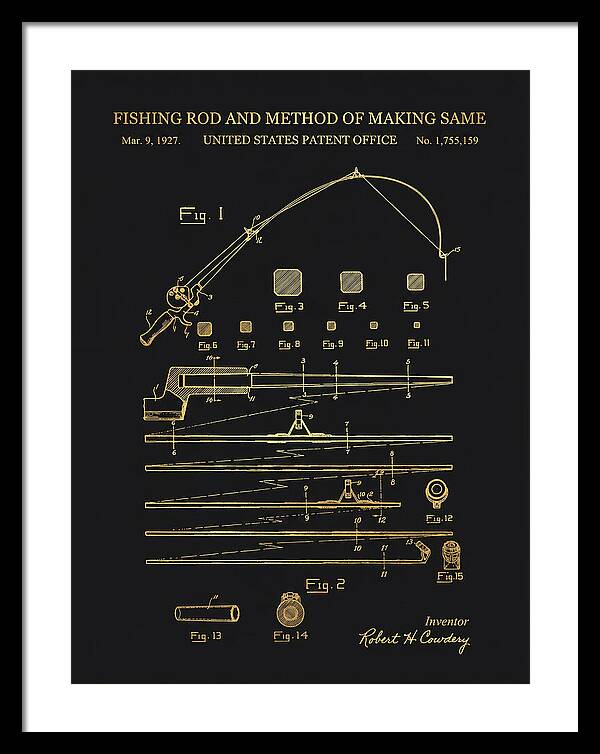 Fishing Rod Gold Patent Us1755159a