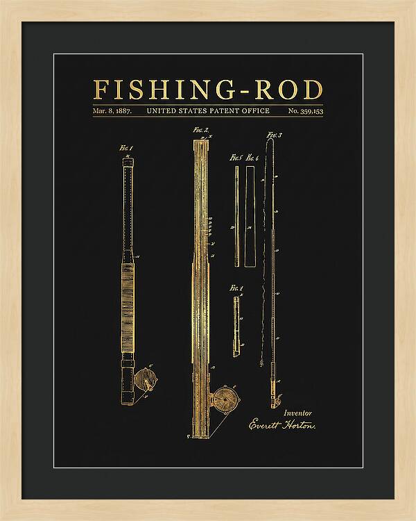 Fishing Rod Gold Patent Us359153a