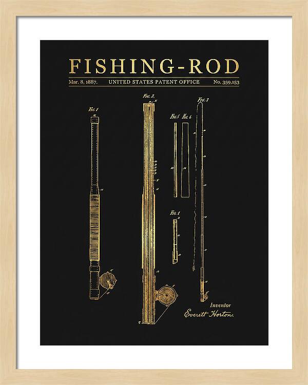 Fishing Rod Gold Patent Us359153a