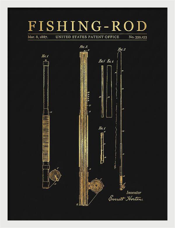 Fishing Rod Gold Patent Us359153a