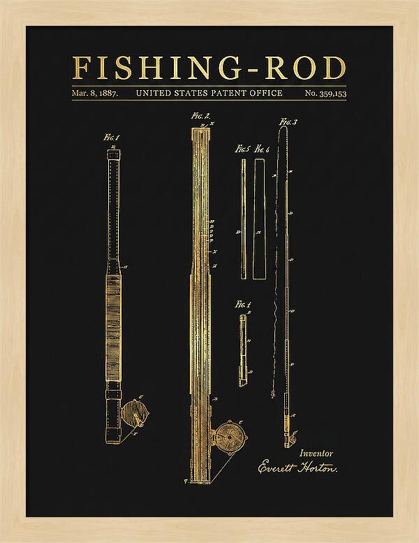Fishing Rod Gold Patent Us359153a