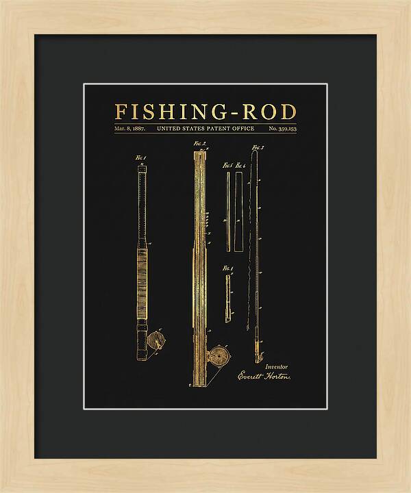 Fishing Rod Gold Patent Us359153a