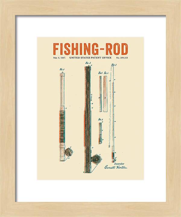 Fishing Rod Retro Patent Us359153a
