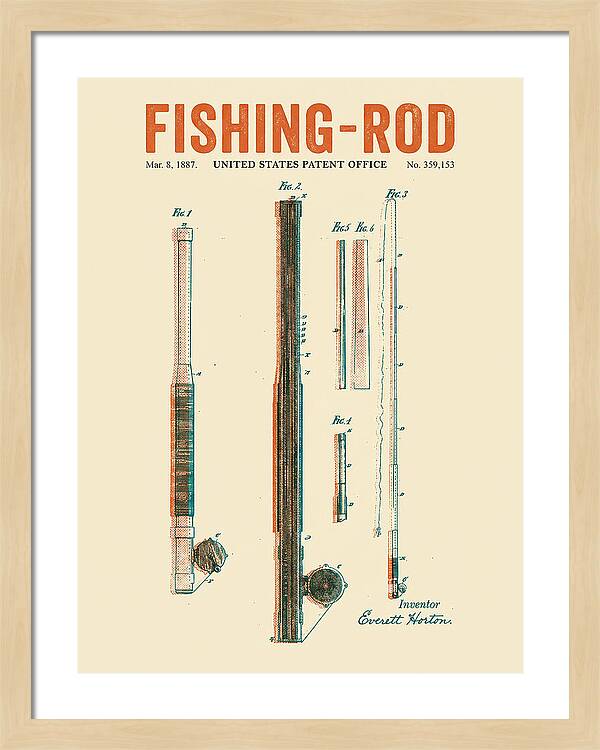 Fishing Rod Retro Patent Us359153a
