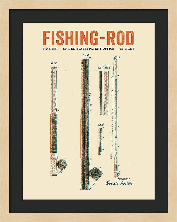 Fishing Rod Retro Patent Us359153a