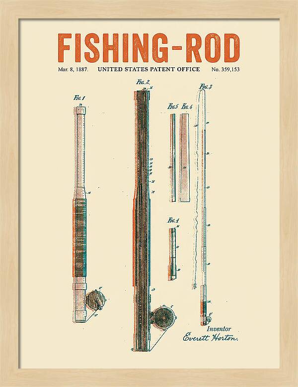 Fishing Rod Retro Patent Us359153a