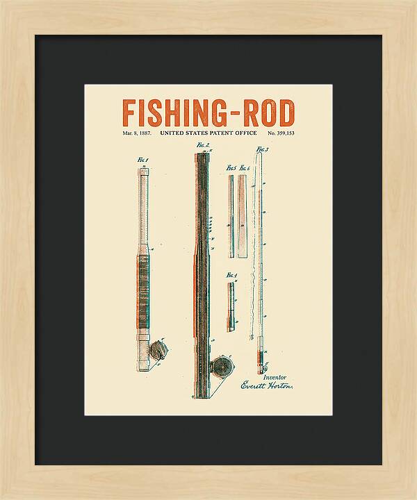 Fishing Rod Retro Patent Us359153a