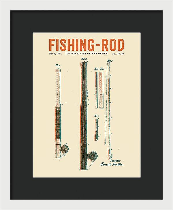 Fishing Rod Retro Patent Us359153a