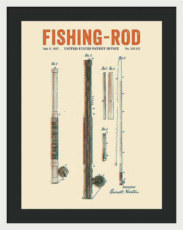 Fishing Rod Retro Patent Us359153a