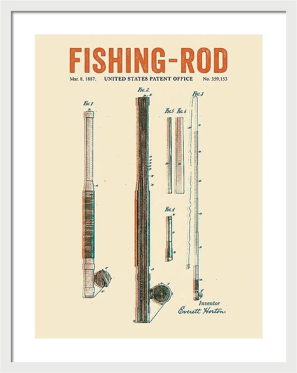 Fishing Rod Retro Patent Us359153a