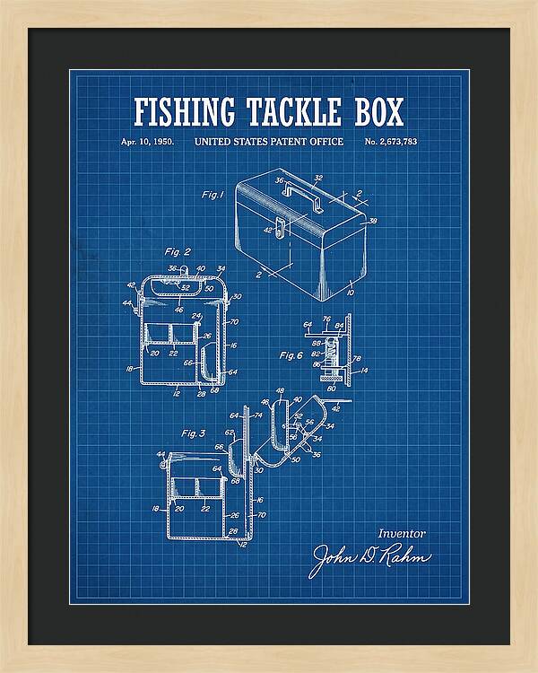 Fishing Tackle Box Blueprint Patent Us2673783a