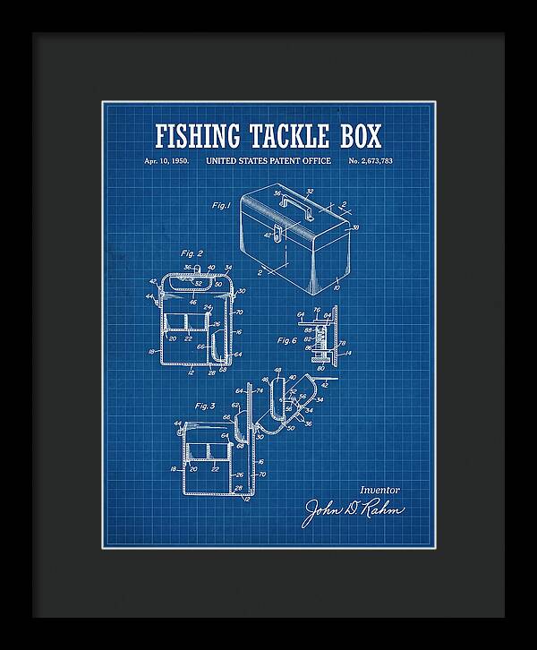 Fishing Tackle Box Blueprint Patent Us2673783a